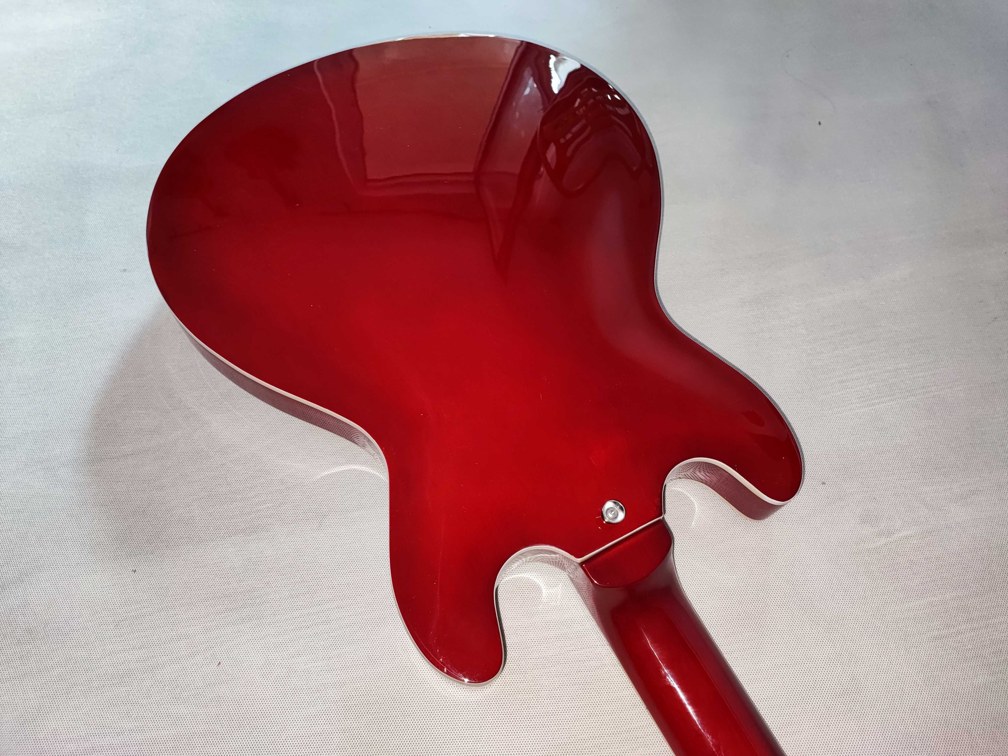 HARLEY BENTON HB-50 Cherry Red bas semi-hollowbody ustawiona lutniczo!