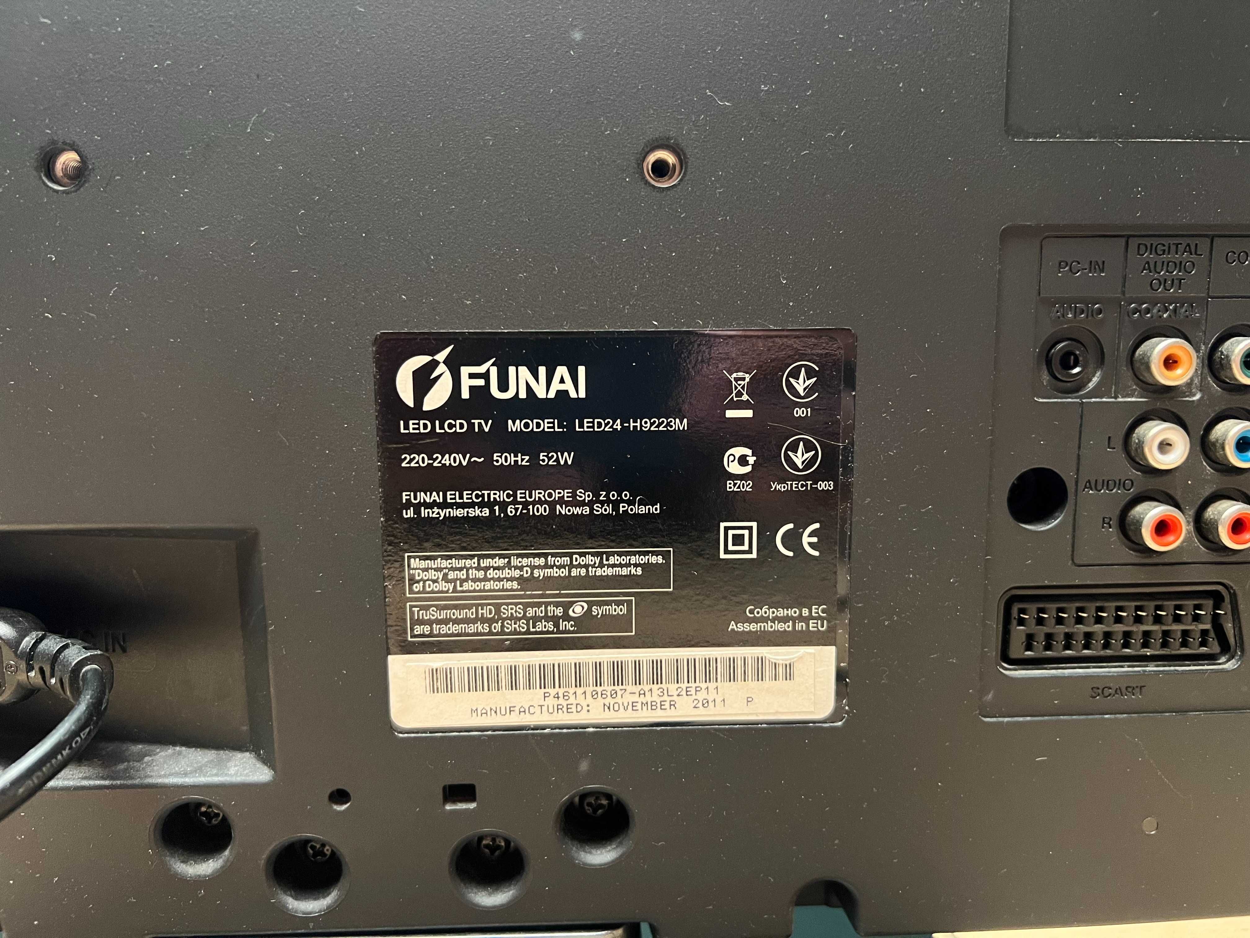 Telewizor Monitor Funai LED 24" + pilot