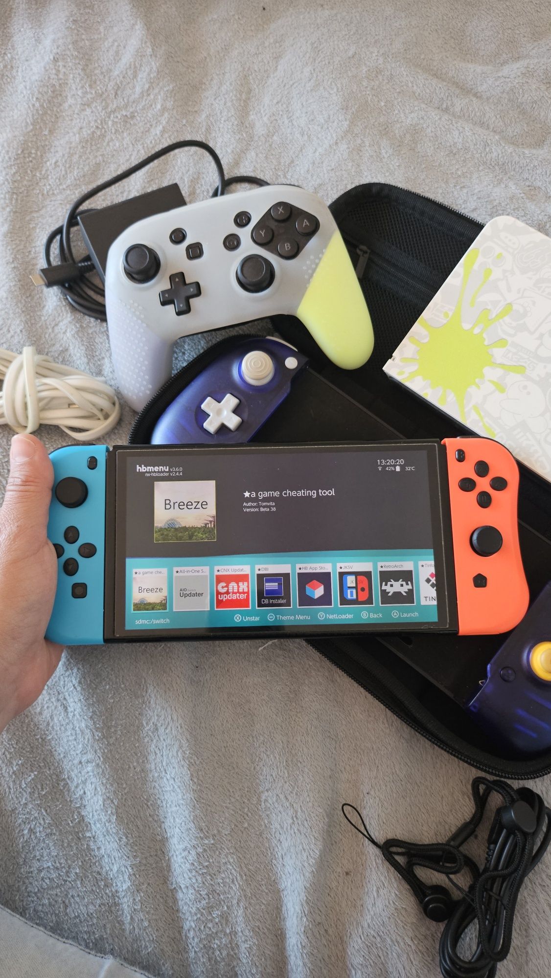 Switch oled desbloqueado completo jogos acessorios
