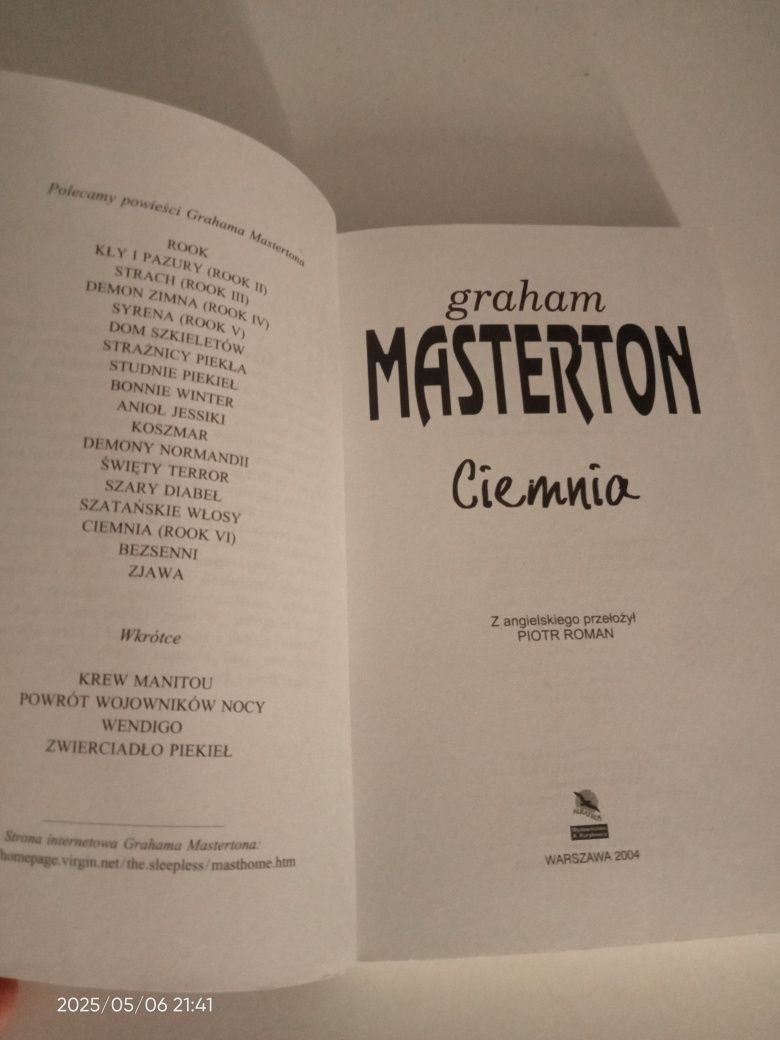 Graham Masterton-Ciemnia