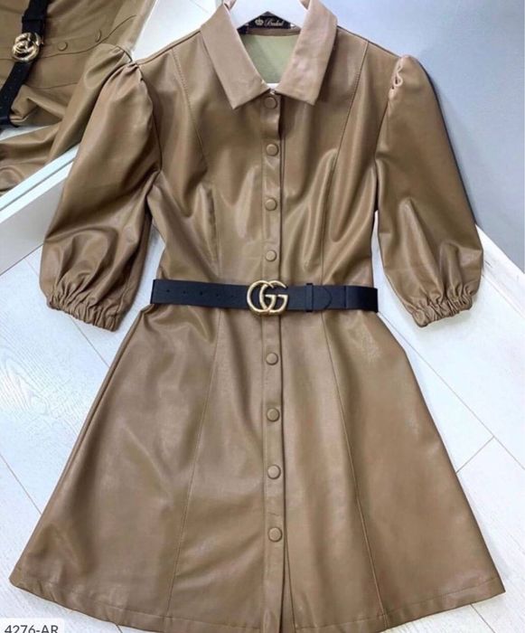 Плаття сукня з екошкіри