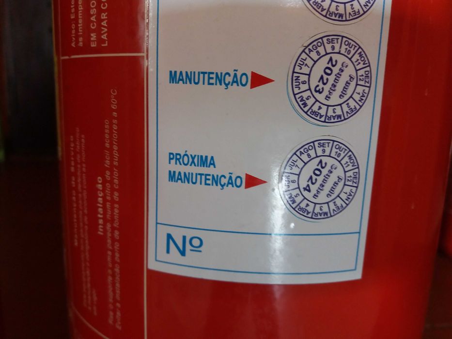 Extintores para restauração e lojas