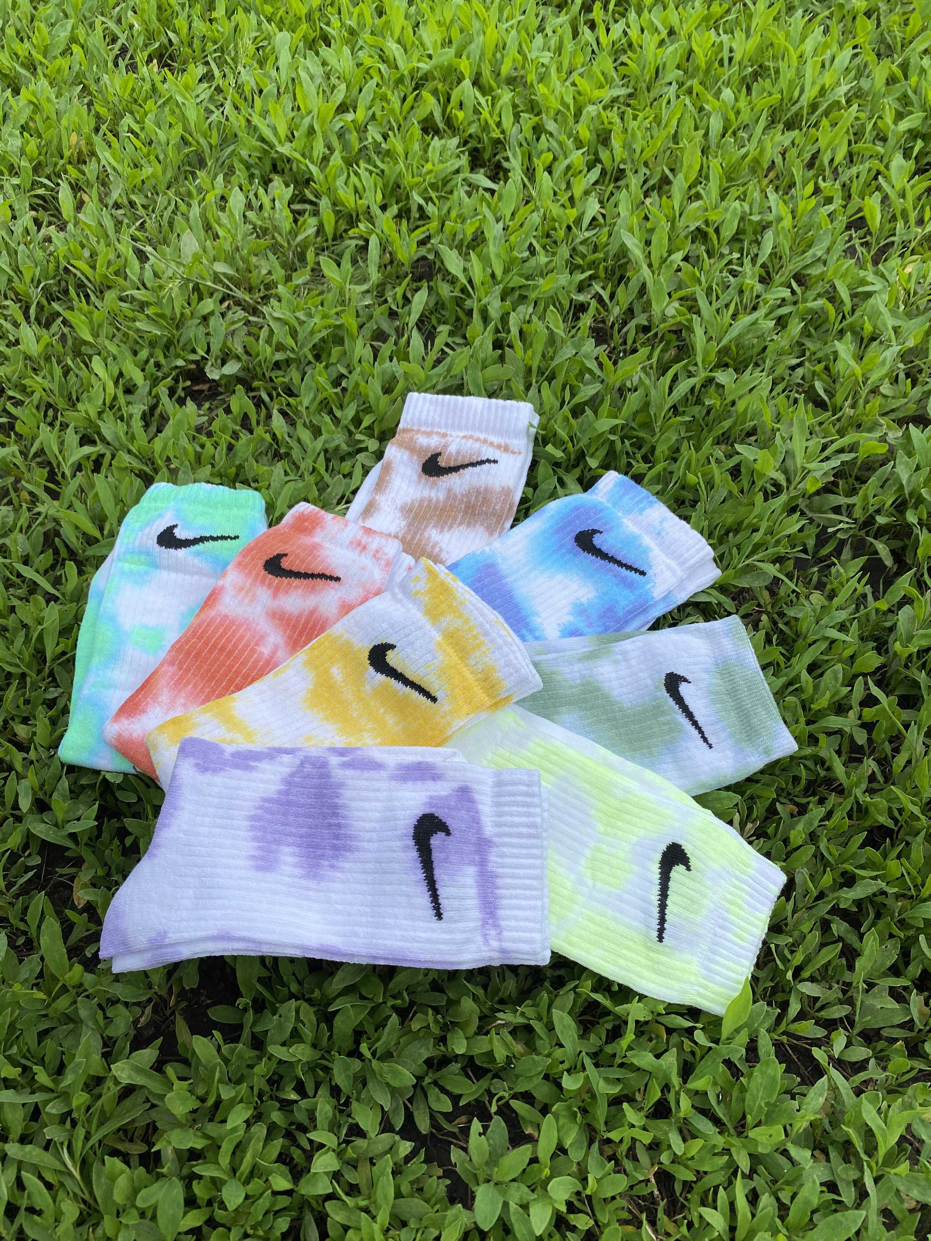шкарпетки Найк/ Найк tie-dye / носки Nike/ тайдай/ найк кольорові