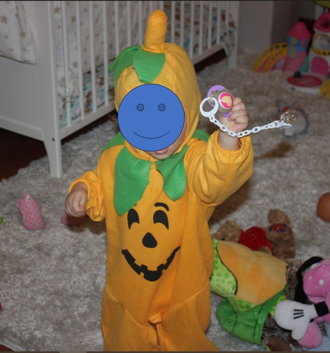 Fantasia de Abobora  para criança / 2 Anos