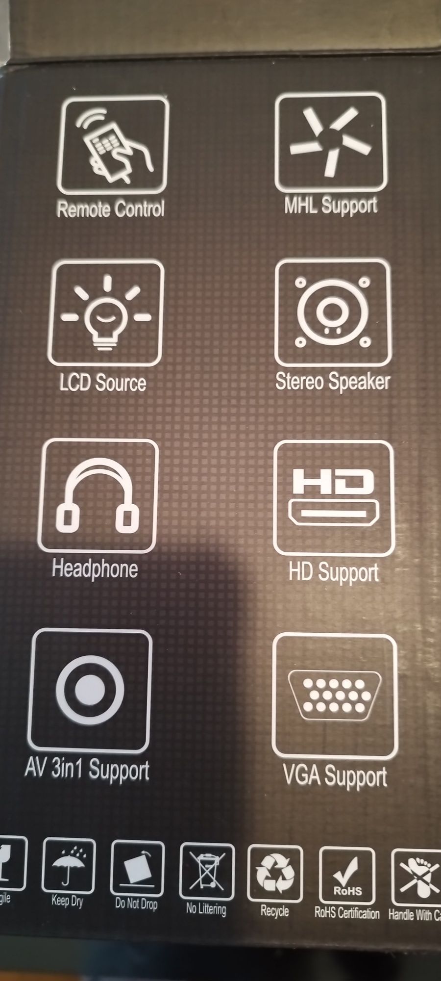 Projector LED com  TV box android 10,  4 GB/32 GB CINEMA EM SUA CASA