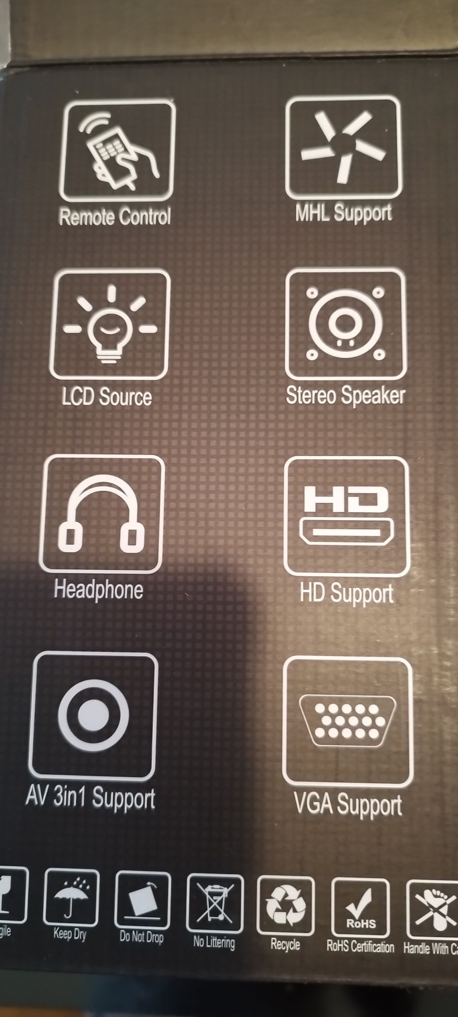 Projector LED com  TV box android 12,  4 GB/32 GB CINEMA  e iptv casa