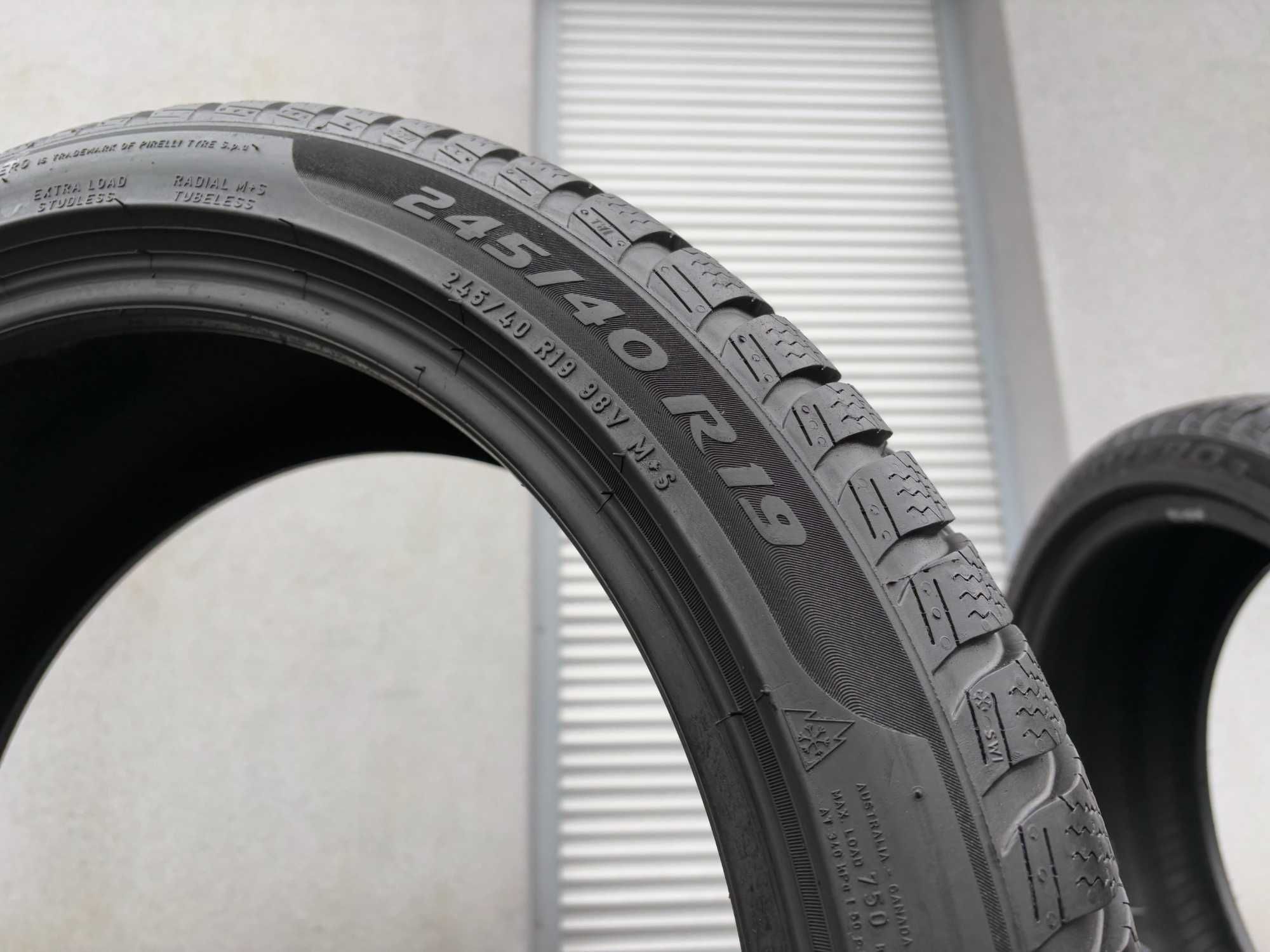 2szt zimowe 245/40R19 Pirelli RSC 7,3mm 2022r świetny stan! Z97 gwaran