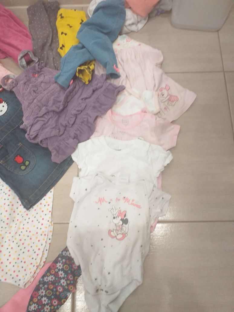 Ubrania 74 dla dziewczynki 30szt