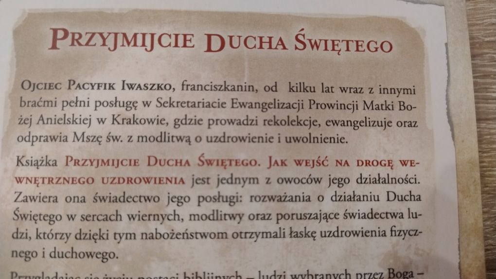 "Szepty wieczności" oraz "Przyjmijcie Ducha Świętego" dwie ksiażki