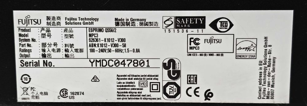 Комп'ютери Fujitsu Esprimo Q556 Mini i5-6500t 8/240Gb Гарантія 12 міс