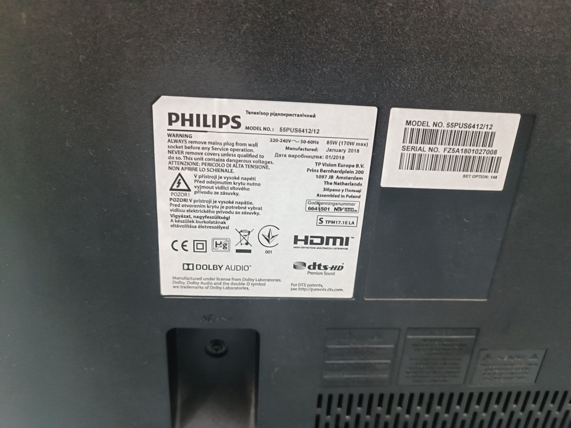 Televisão Philips 55PUS6412