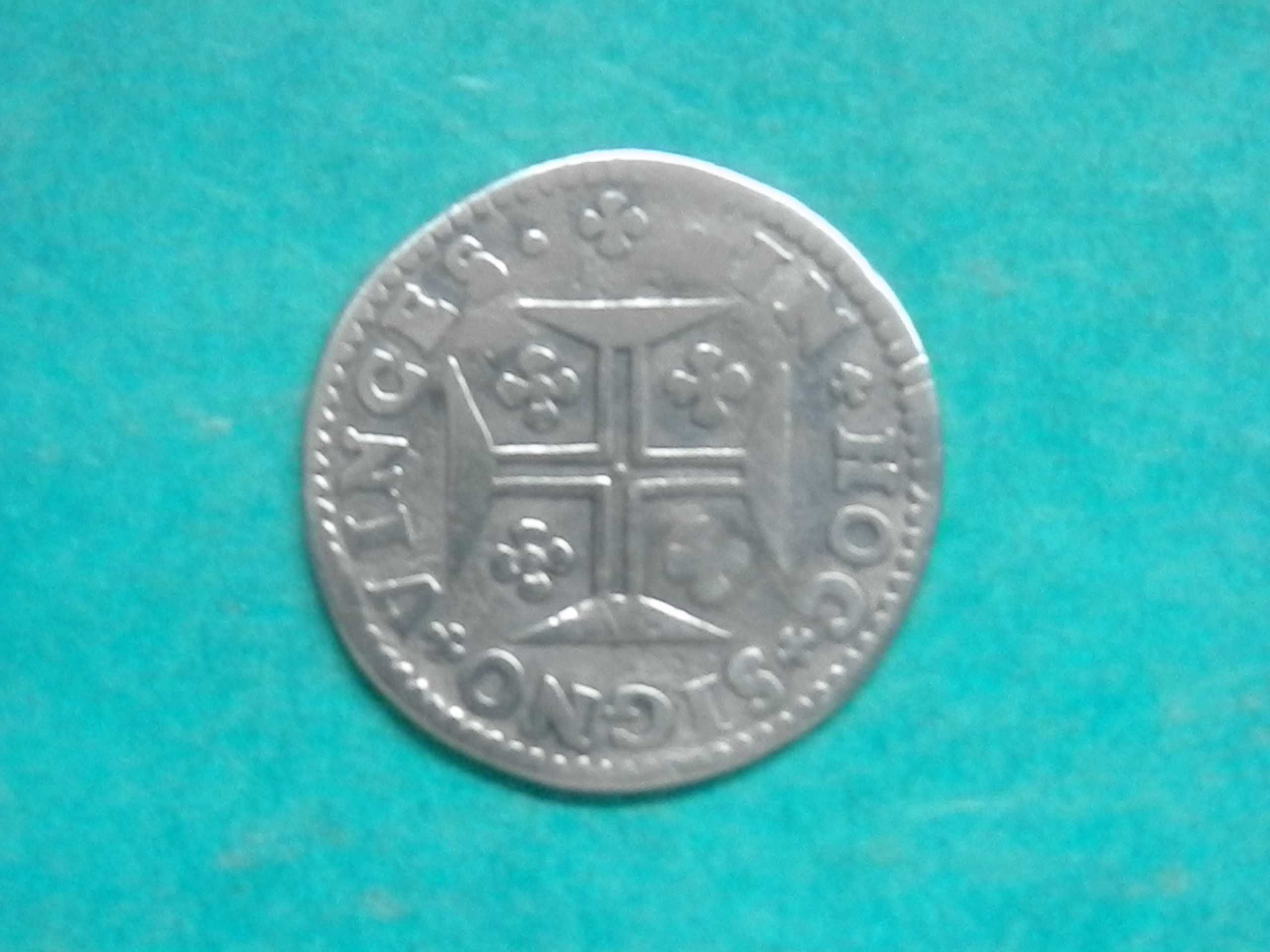 957 - João V: 3 Vinténs - 60 réis prata, 19,00 mm. por 22,00