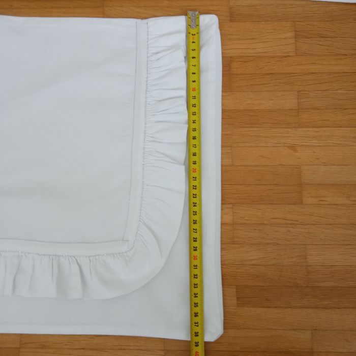 Pościel biała niemowlęca z falbanką Lilulay