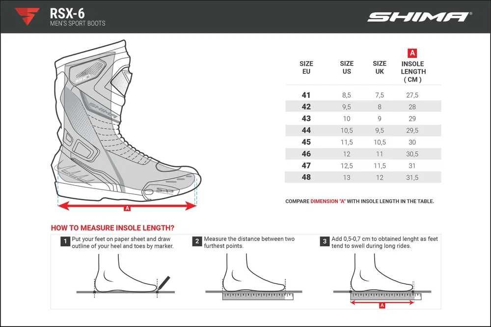 Buty SHIMA RSX-6 RED FLUO rozmiar 46 outlet