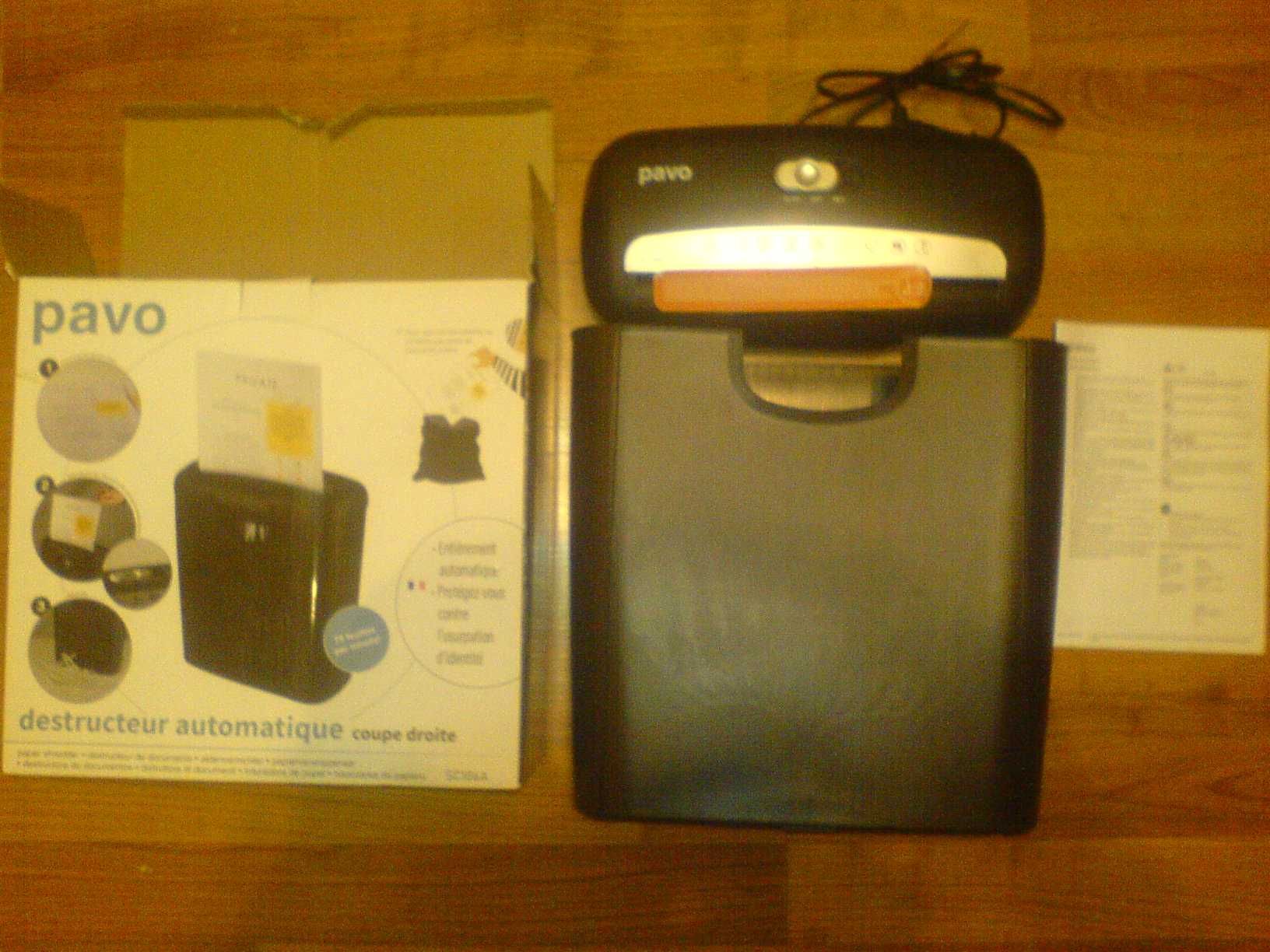 Niszczarka dokument PAVO SC106A cięcie 6xA4/6 mm pojemnik 10 l Nowa