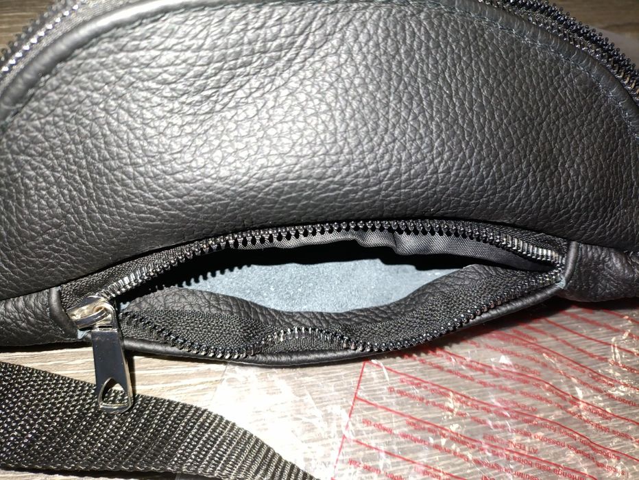 Сумка-бананка кожанная 30*13*9 см