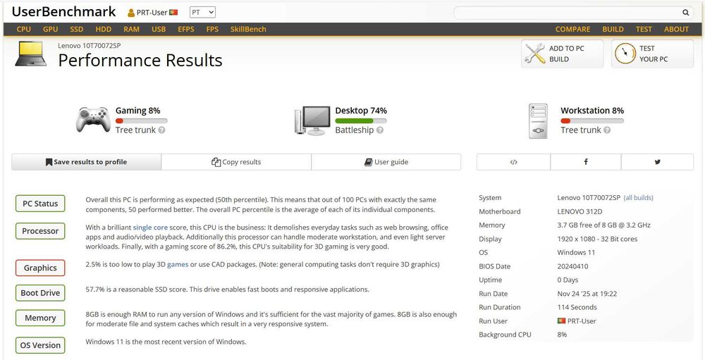 LENOVO Thinkcentre M720q i7-8700T 8G 256G WIFI WIN 11 Pro