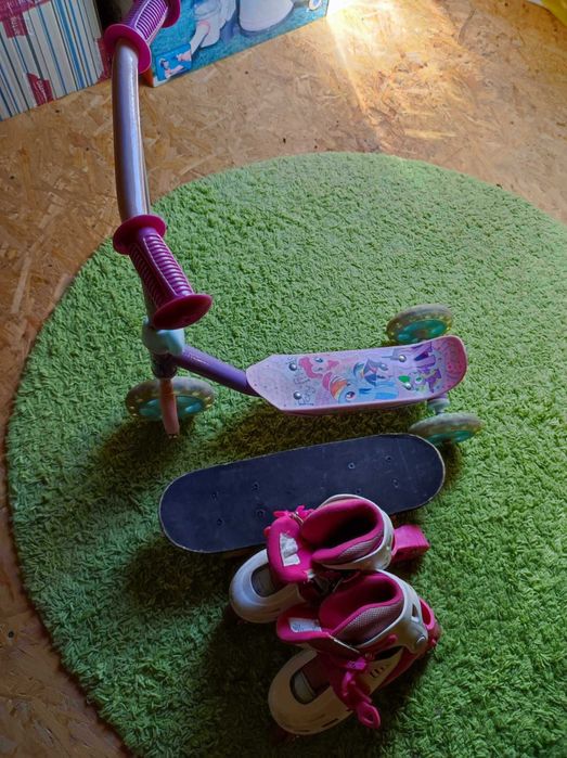 Rolko - wrotki dziecięce plus hulajnoga i deskorolka