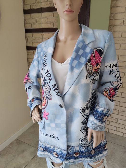 Śliczna marynarka włoskiego producenta new collection motyw Miki