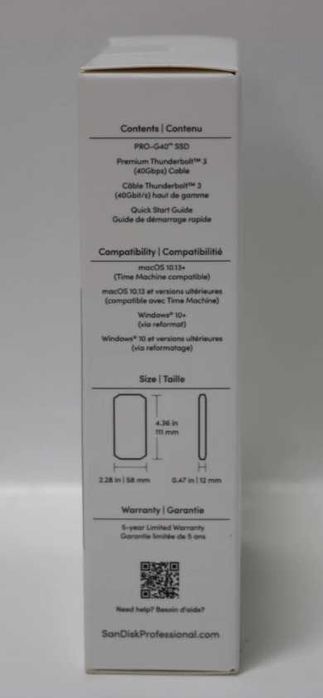 SanDisk PRO-G40 2TB USB-C Thunderbolt SSD