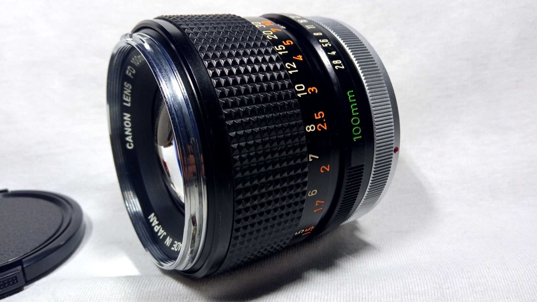 Мануальный объектив Canon FD 100mm 2.8 chrome nose