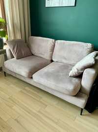 Sofa (Kanapa) dwuosobowa / 175cm x 90cm / piekny szary róż / OKAZJA