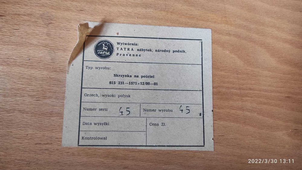 Bieliźniarka, komoda PRL, Tatra Nabytok