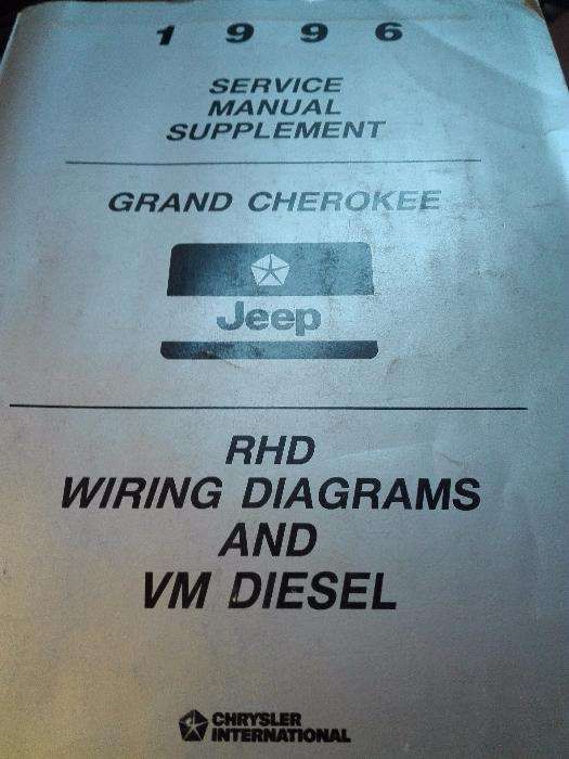 Livro "Service Manuel Suplement Jeep Grand Cherokee 1996"