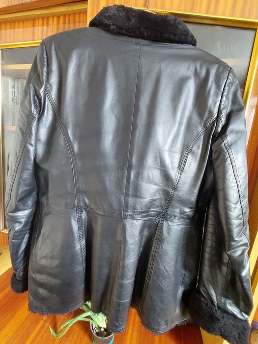 Натуральная кожаная куртка на меху