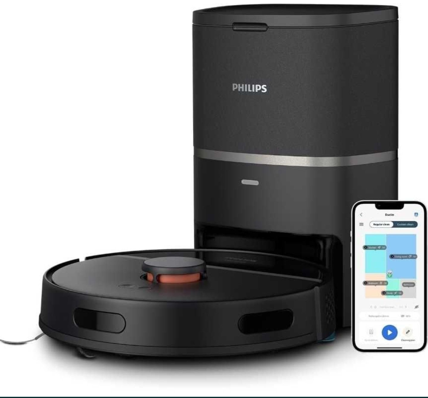 Robot odkurzający i mop Philips HomeRun serii 3000 z mapowaniem