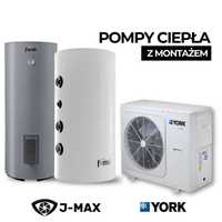 Pompa Ciepła z MONTAŻEM YORK 5-10 kW + bufor 100L + 300l CWU