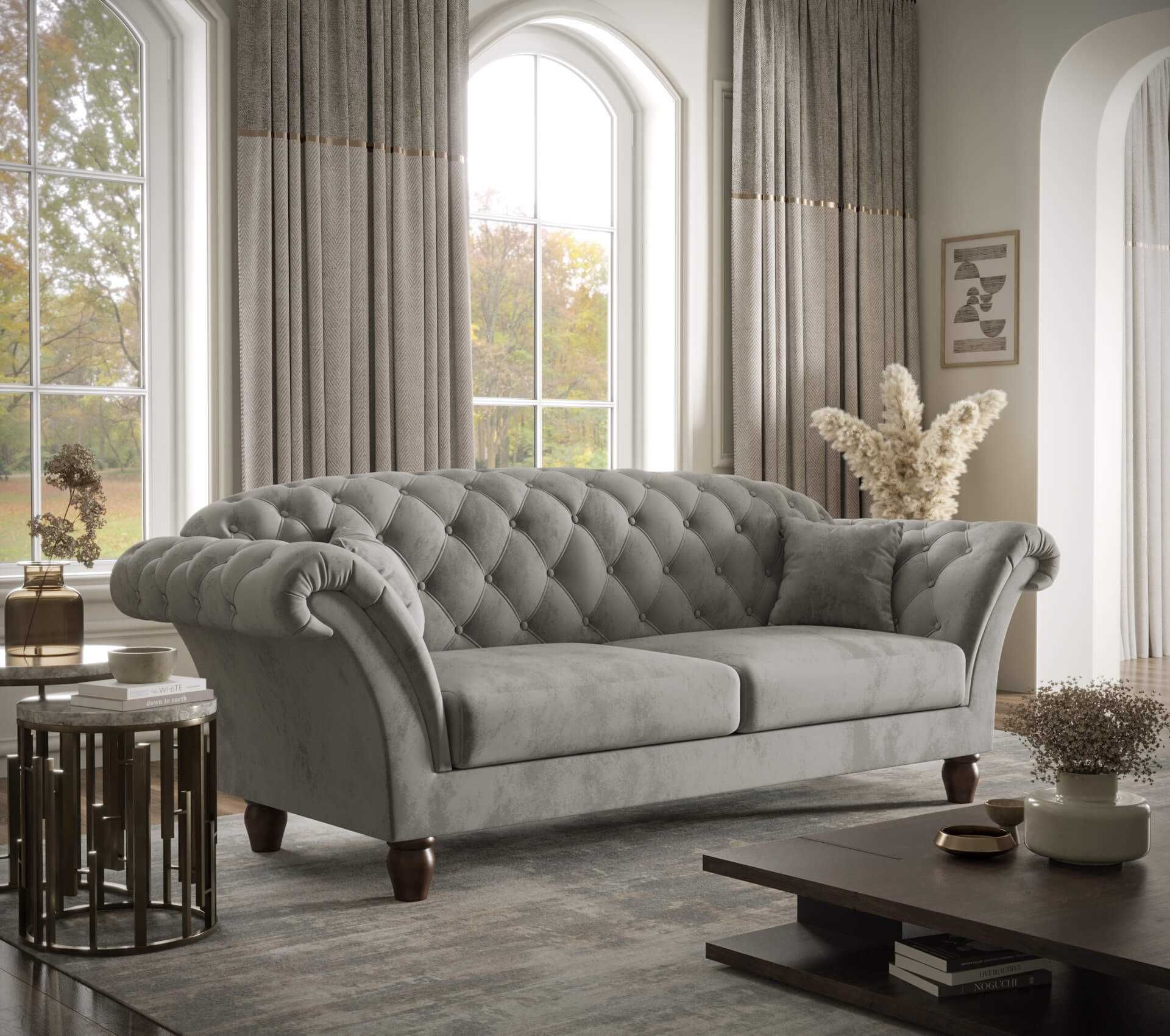 Sofa Royal Trzyosobowa Chesterfield Elegancka VeroLux