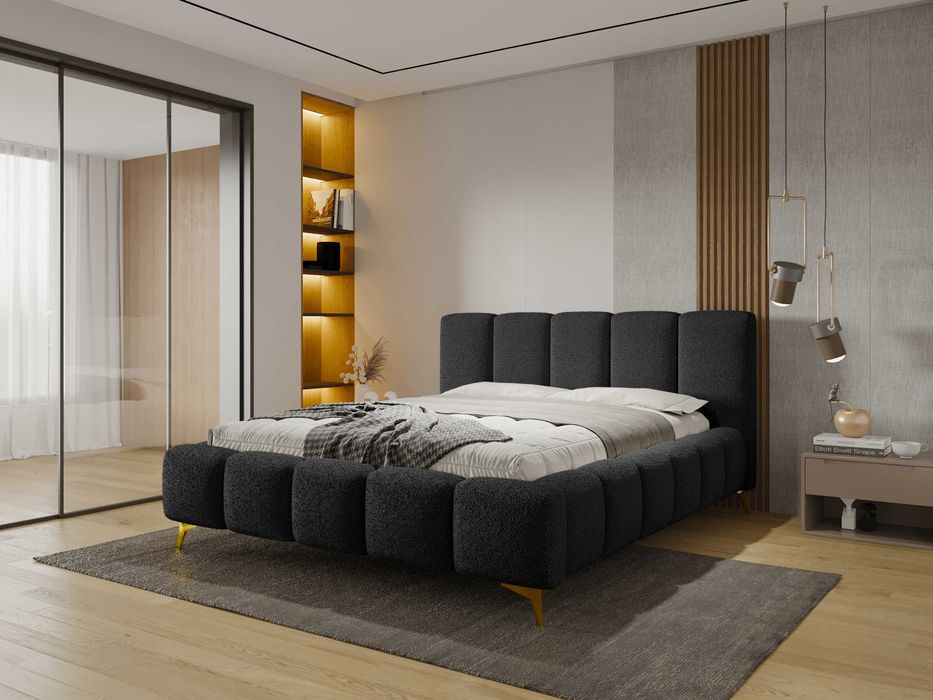 Łóżko Sypialnianie z Pojemnikiem + stelaż metalowy Amore PRODUCENT