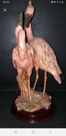 Estatueta 2 flamingos