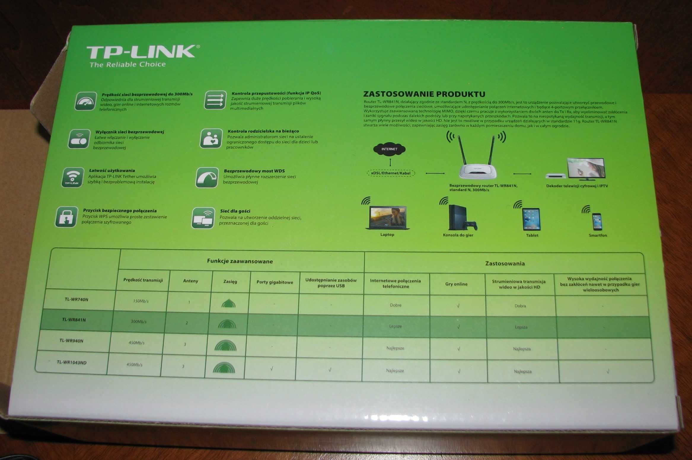 Router bezprzewodowy TP-LINK model TL-WR841N