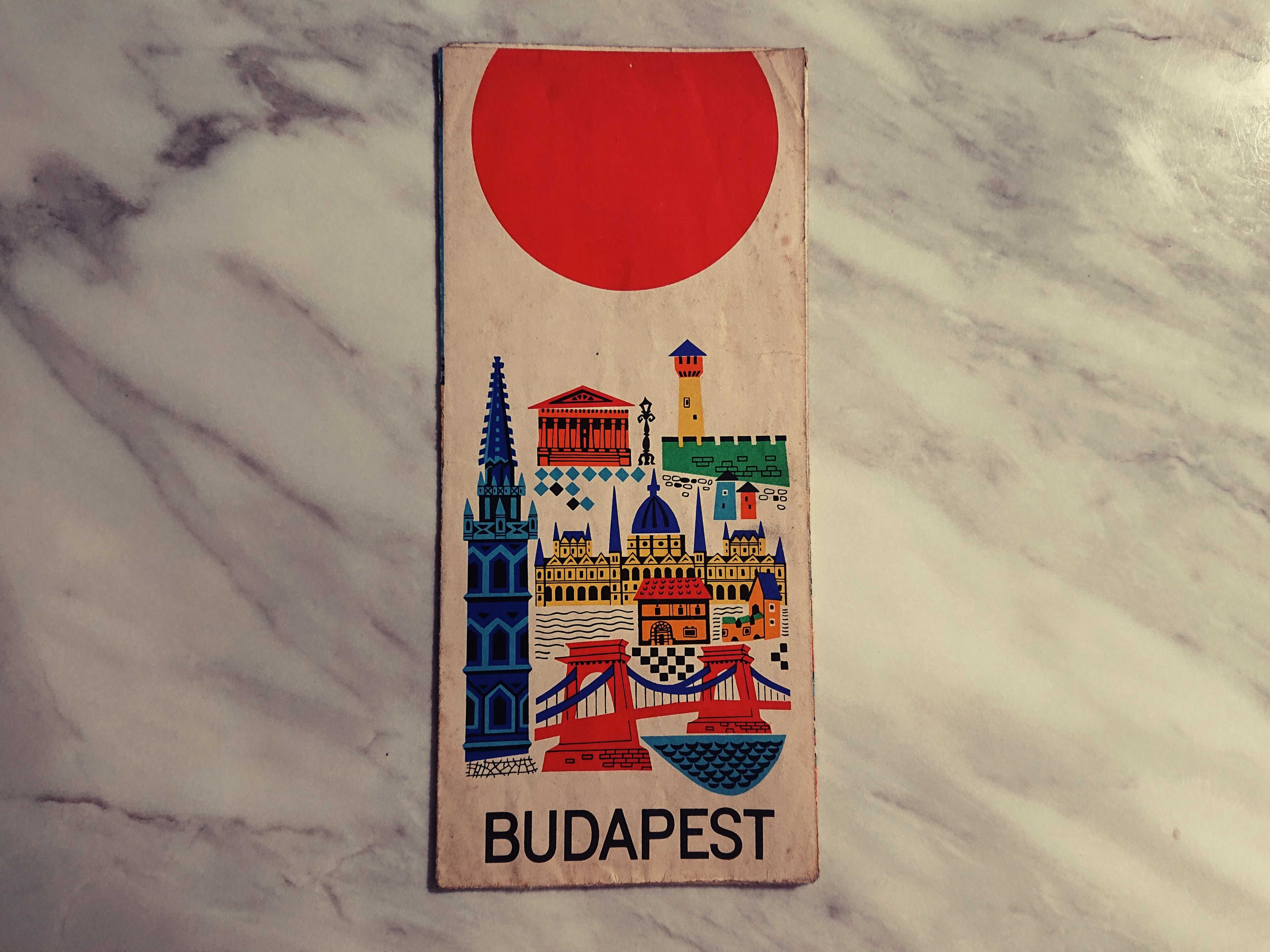 Plan miasta Budapest vintage