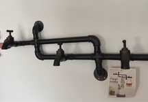 Loft wieszak „hydraulika” metalowy