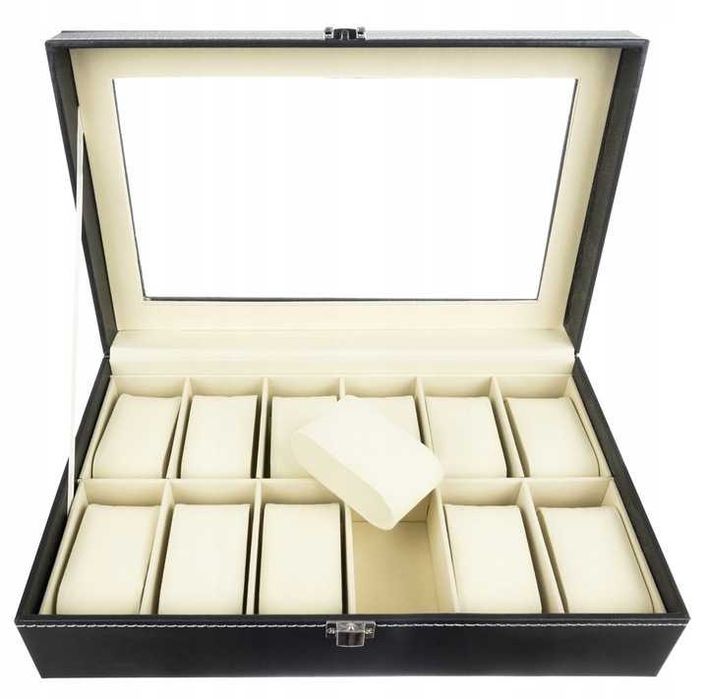 Шкатулка для годинників на 12 відділень органайзер, бокс,скринька