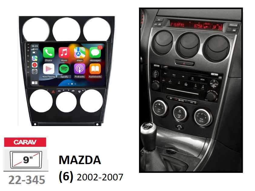 (NOVO) Rádio 2DIN • MAZDA 6 (2002 a 2012) • Android GPS [4+32GB]