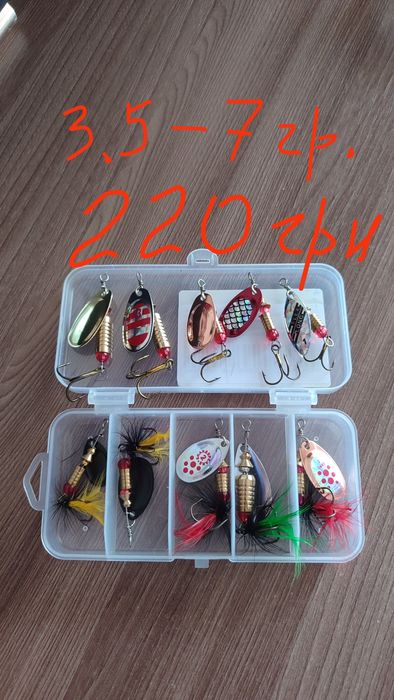 Приманки блешні тейл спінери вертушки коливалки воблери