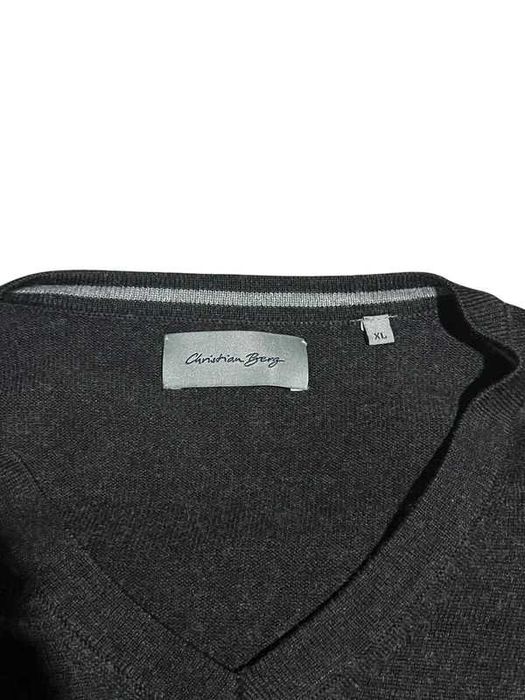 Elegancki męski sweter w serek stylowy Christian Berg xxl wełna premiu