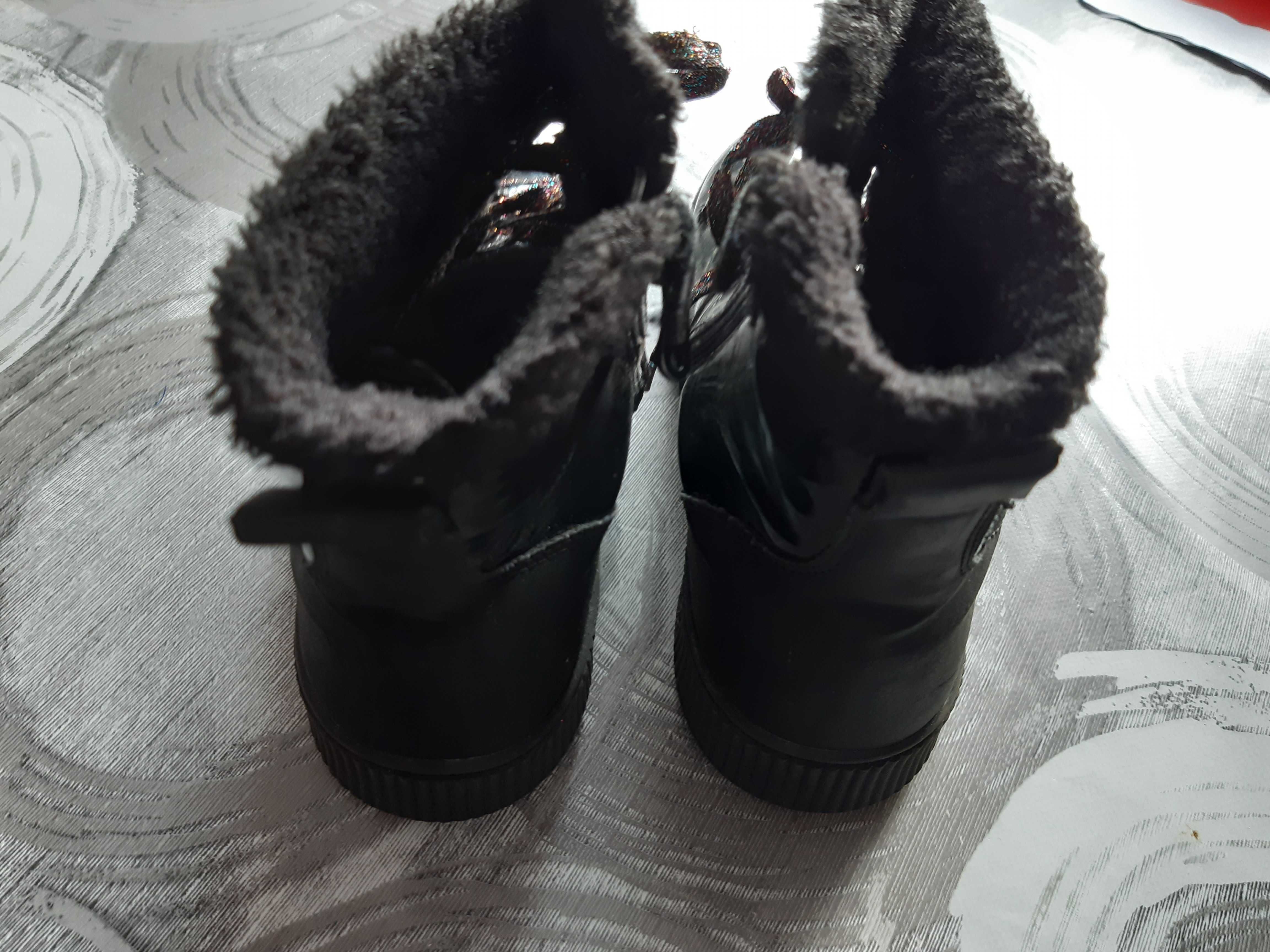 buty zimowe trzewiki lakierki r. 35 dla dziewczynki COOL CLUB