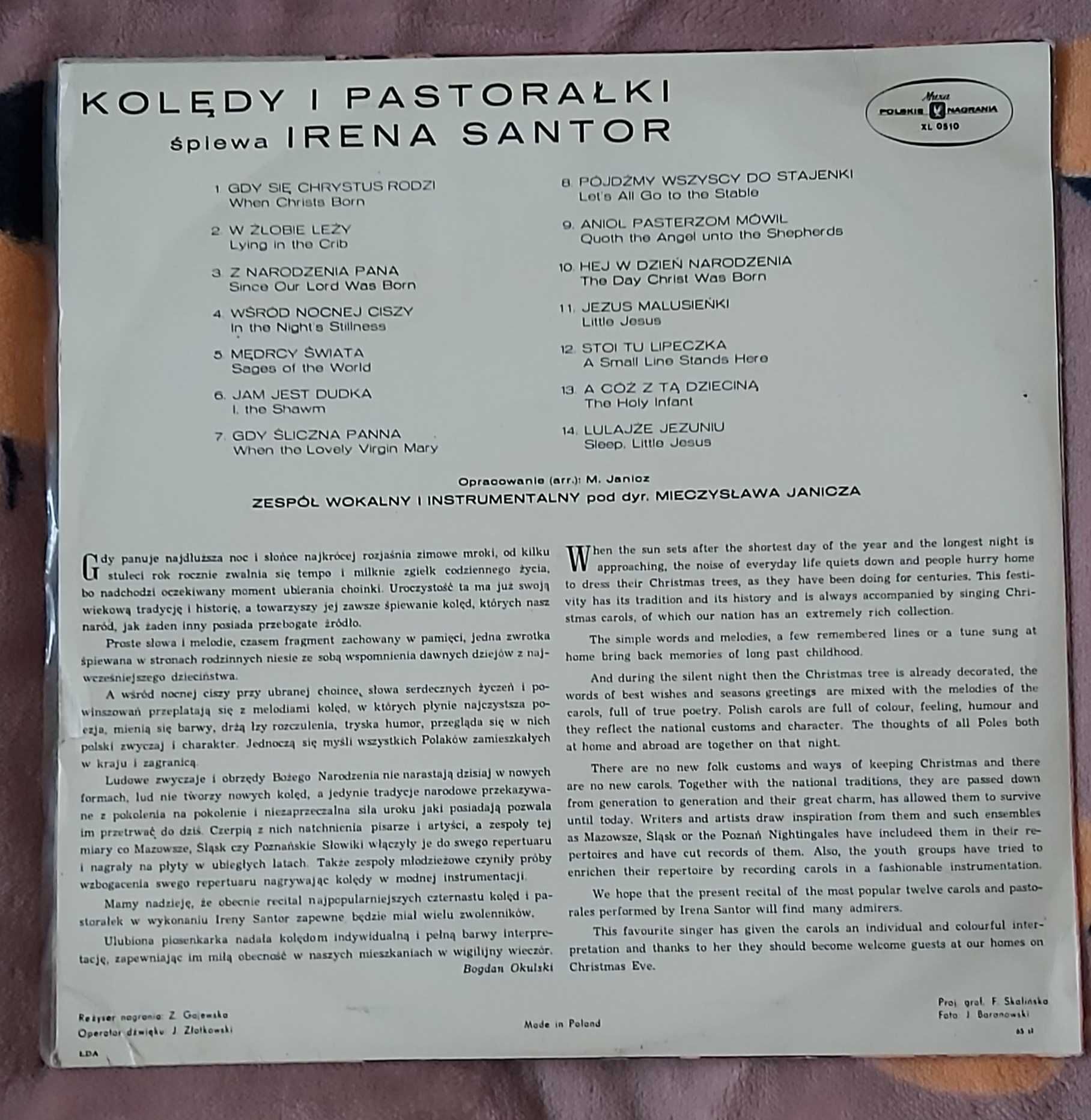 Irena Santor kolędy i pastorałki