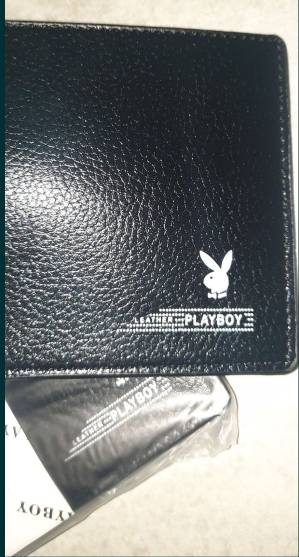 Nowy zafoliowany Skórzany śliczny portfel z logo PLAYBOY