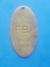Plakieta, odznaka F. B. I. NEW YORK