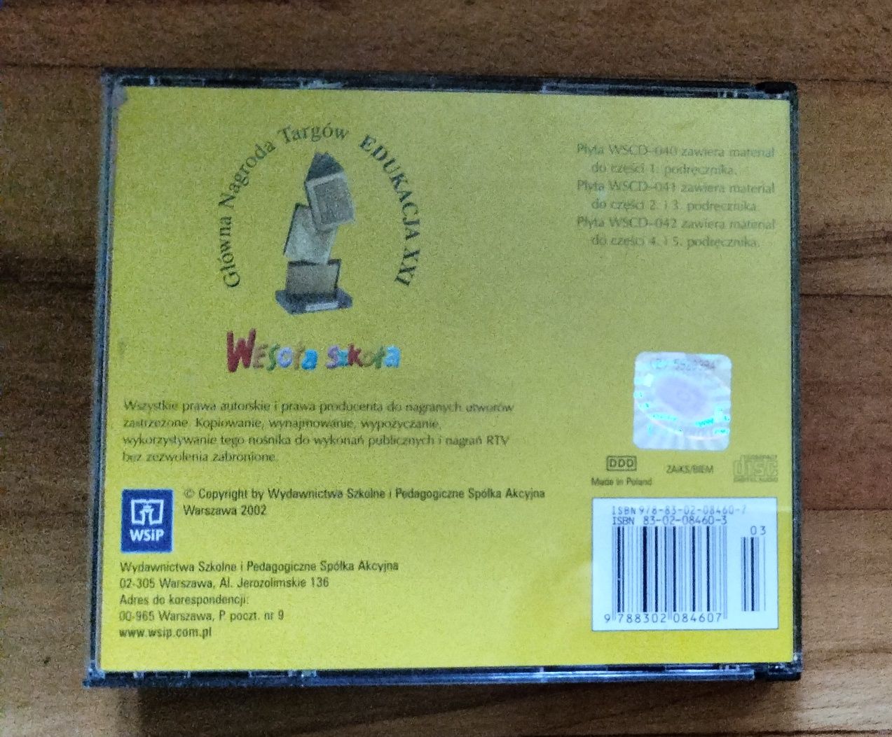 Wesoła szkoła i przyjaciele klasa 1 - zestaw 3szt płyt CD 2002