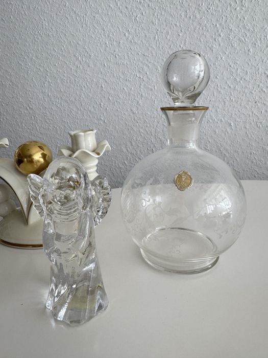 Karafka Mozart szklana sygnowana antyk