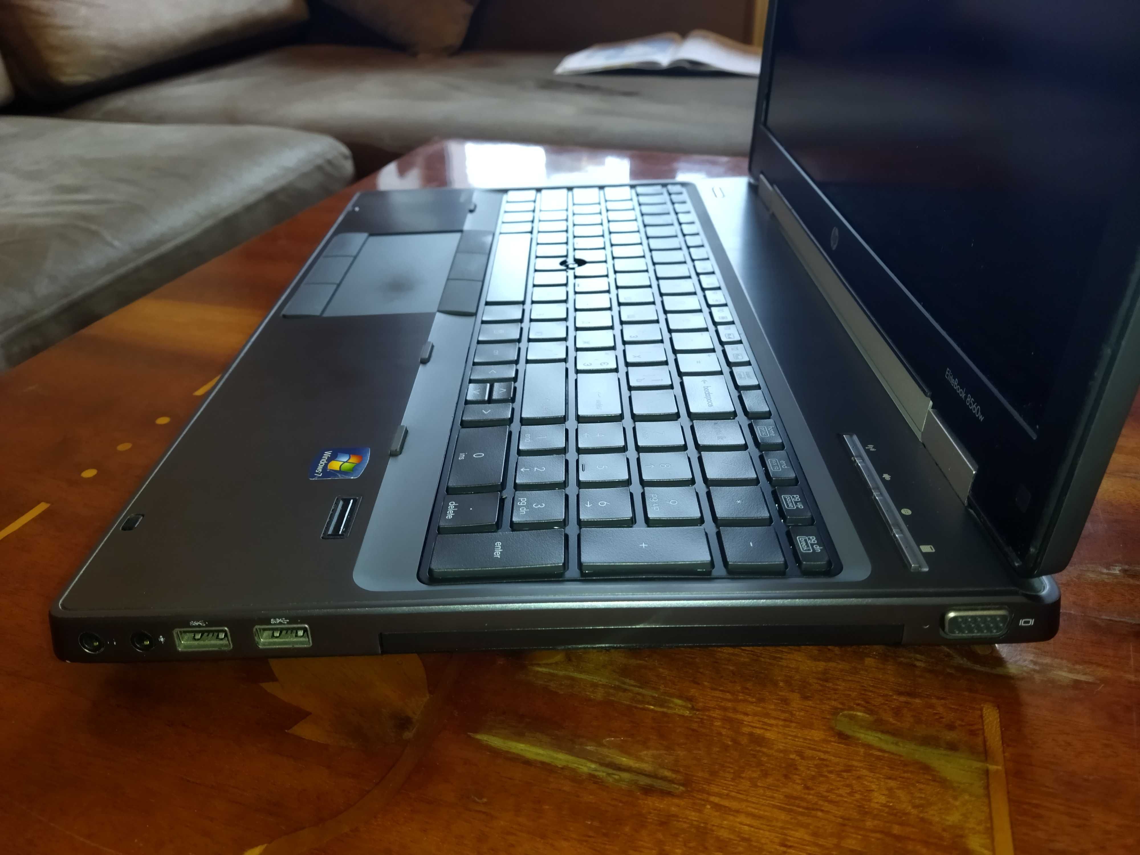 HP EliteBook 8560w Core i7-2760QM, 4 ядра/8 пот., 16GB DDR3, SSD 240GB