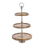Patera 3-poziomowa drewno mango 170821