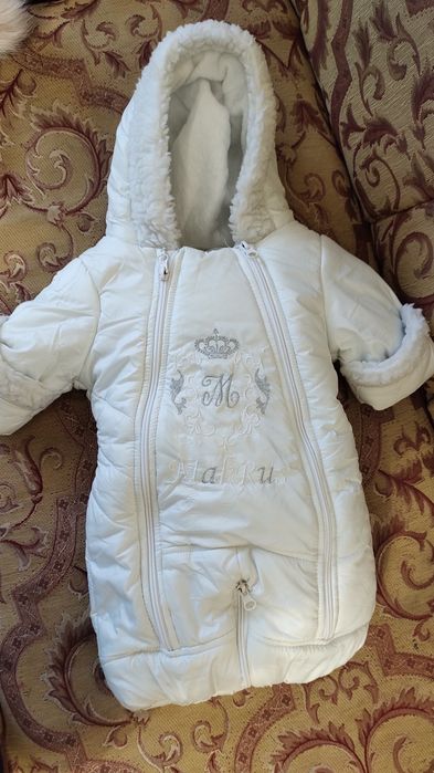 Зимовий комбінезон для новонародженої дівчинки, шапочка для дівчинки з